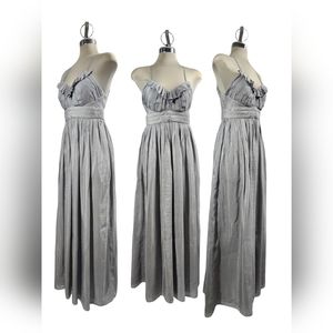 Luxury Designer Summer Maxi dress Gray Moda International size 4